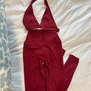 Crop Shop Boutique Red Leggings Set
